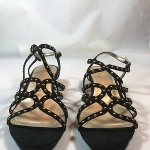 Anne Klein black suede sandal